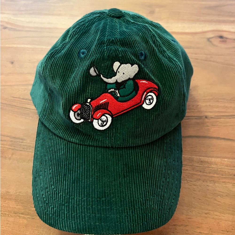 NWOT Rowing Blazers Babar Emerald Green Corduroy Cap (Sold-out style!)